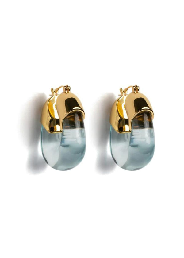 LIZZIE FORTUNATO Organic Hoop Earring - Aqua