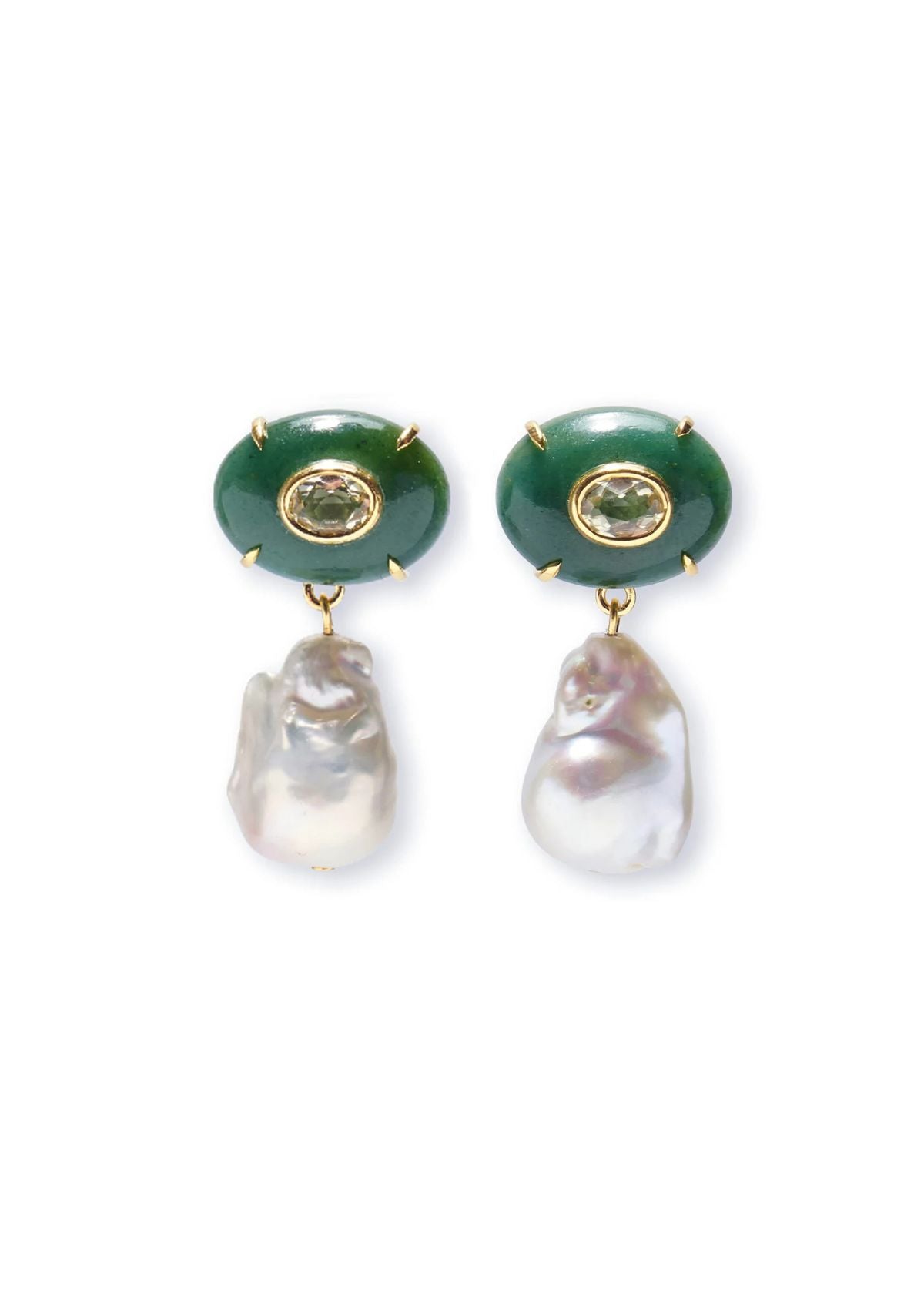 LIZZIE FORTUNATO Plaza Pearl Earring - Jade