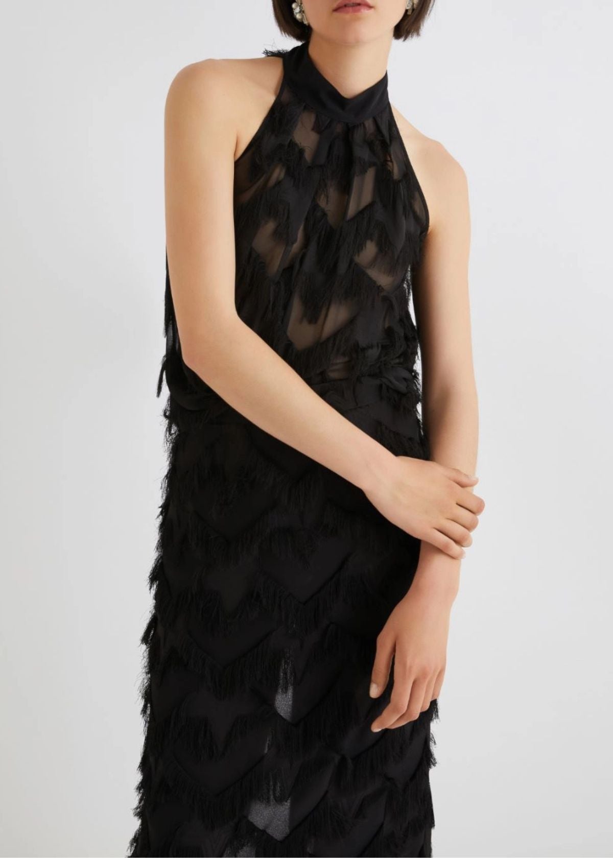 MARELLA Gattini Sleeveless Fil Coupé Top - Black