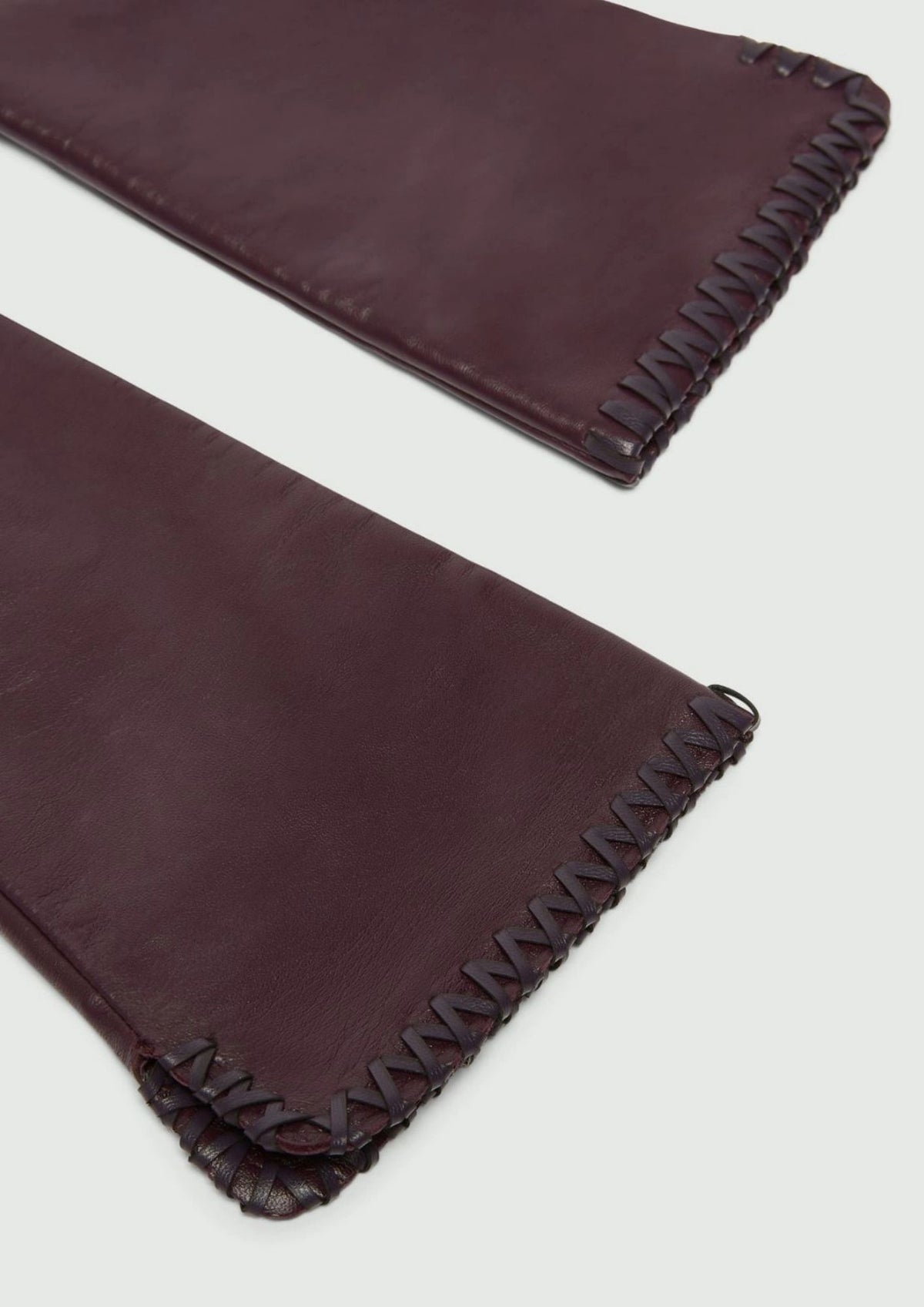 MARELLA Long Nappa Leather Gloves - Blackberry