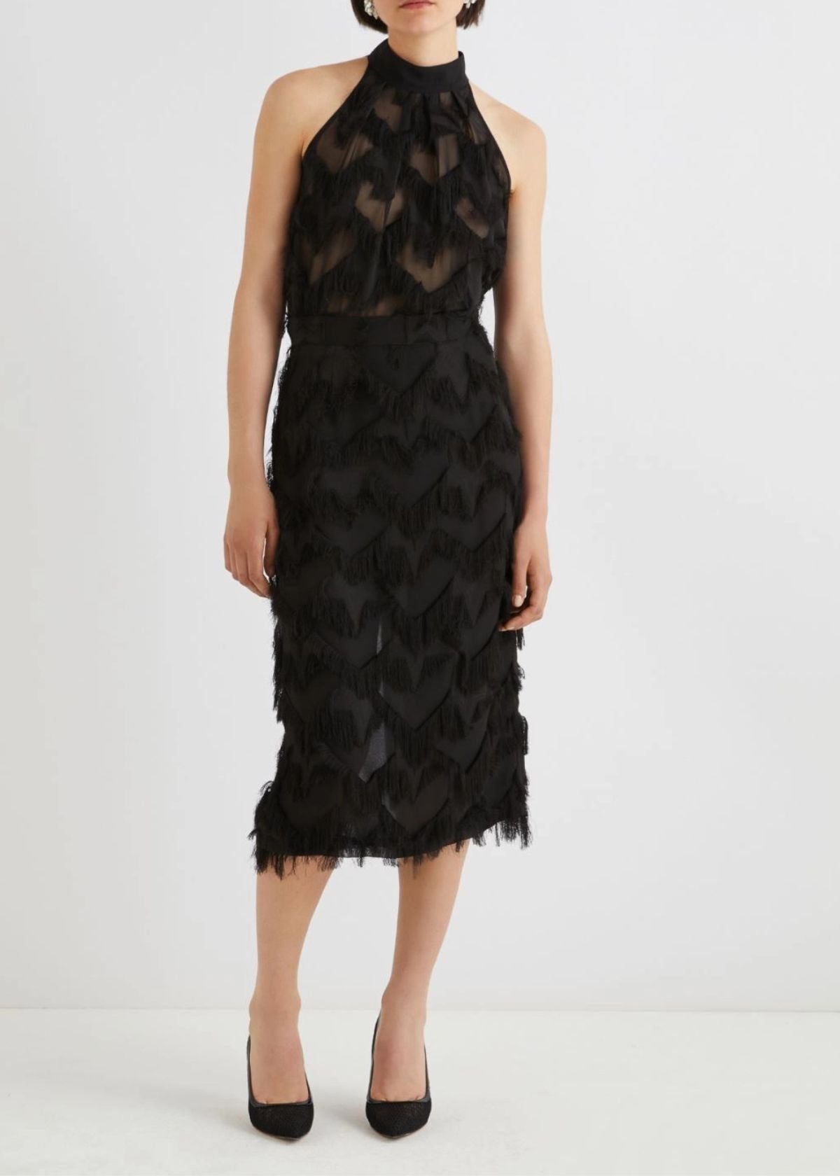 MARELLA Gattini Fil Coupé Skirt - Black