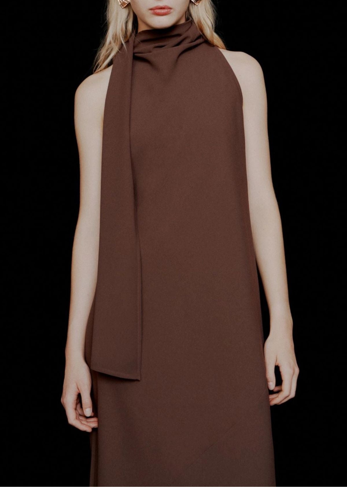 MARELLA Envers Satin Dress - Brown