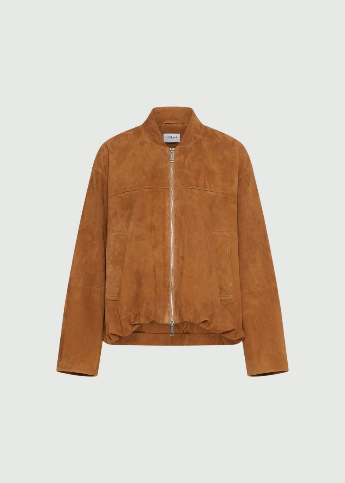 MARELLA Suede Blouson Jacket - Camel