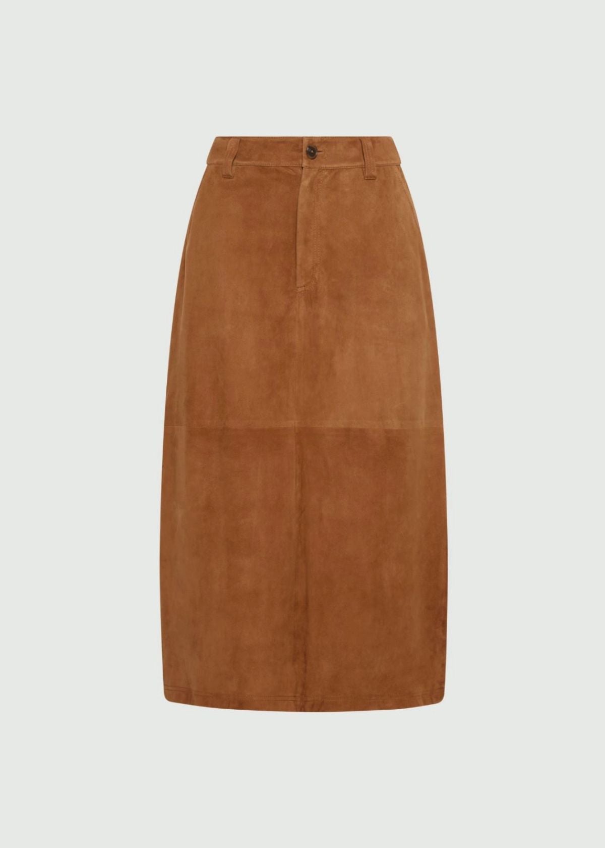 MARELLA Straight Fit Suede Skirt - Camel