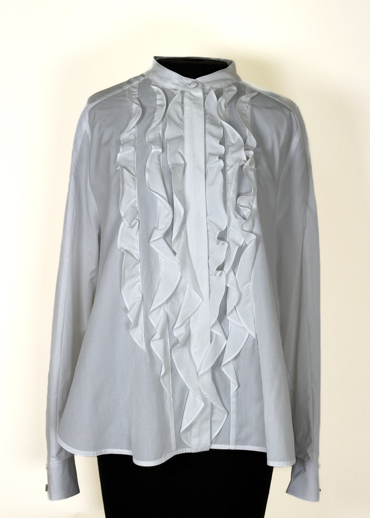 MARELLA Ruffle Front Top - Optical White