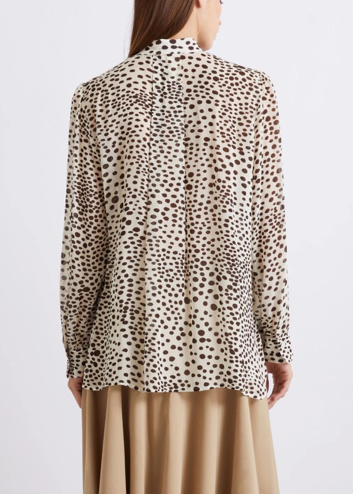 MARELLA Ruched Georgette Top - Cream