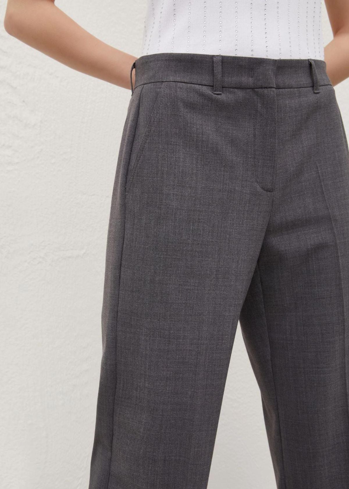 MARELLA Clarion Straight Pant - Grey Melange