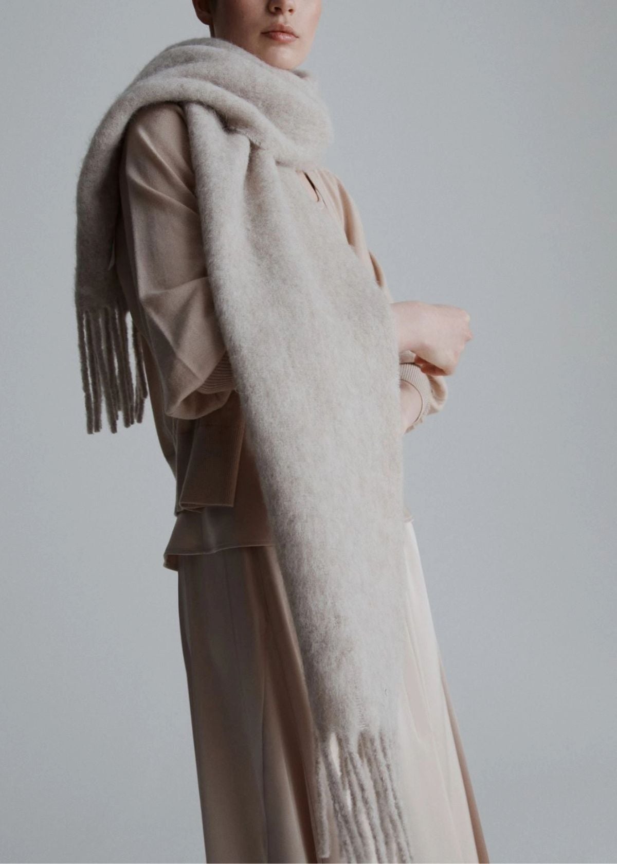MARELLA Merle Alpaca Blend Scarf - Ivory