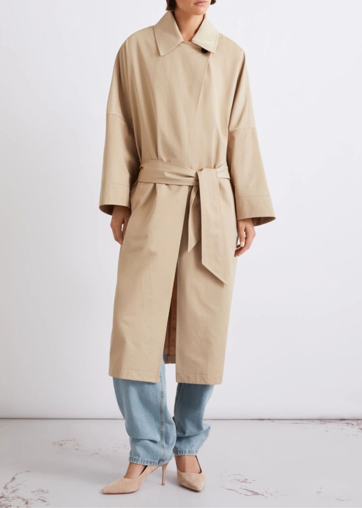 MARELLA Oversized Trench Coat - Natural