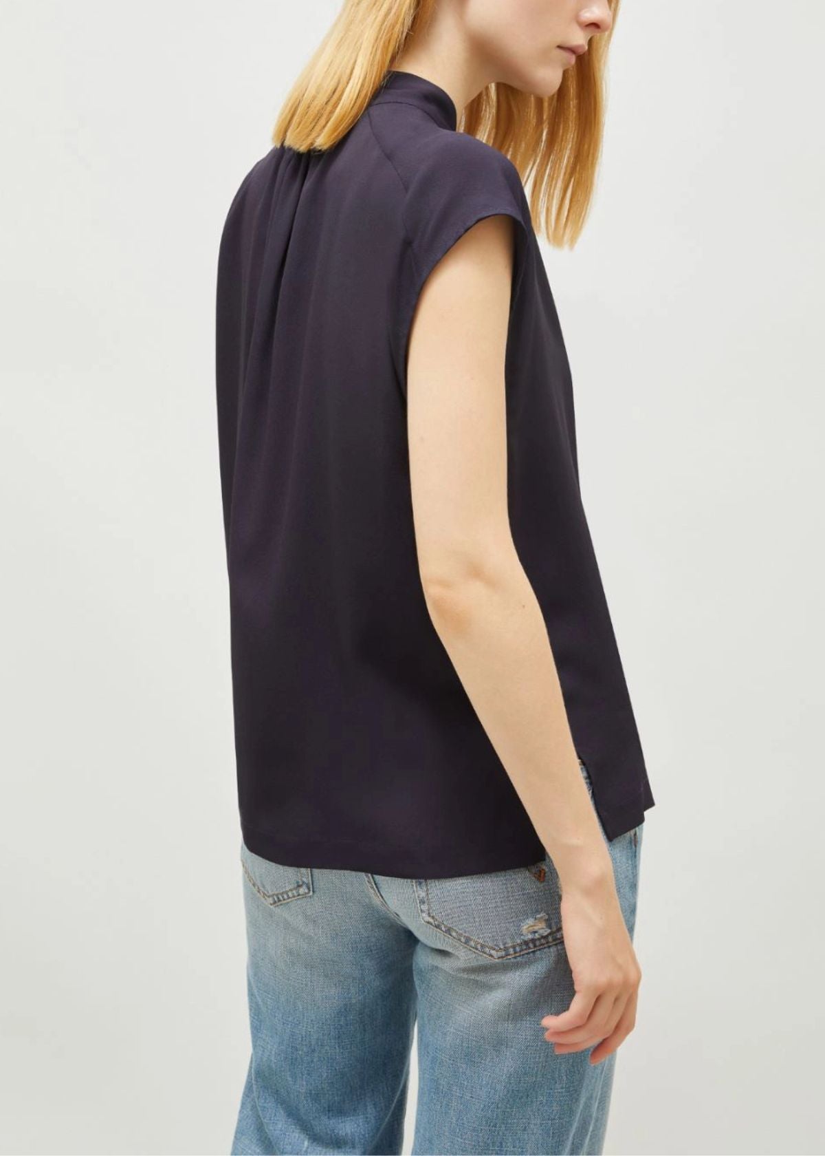 MARELLA Jerez Silk Blend Top - Navy