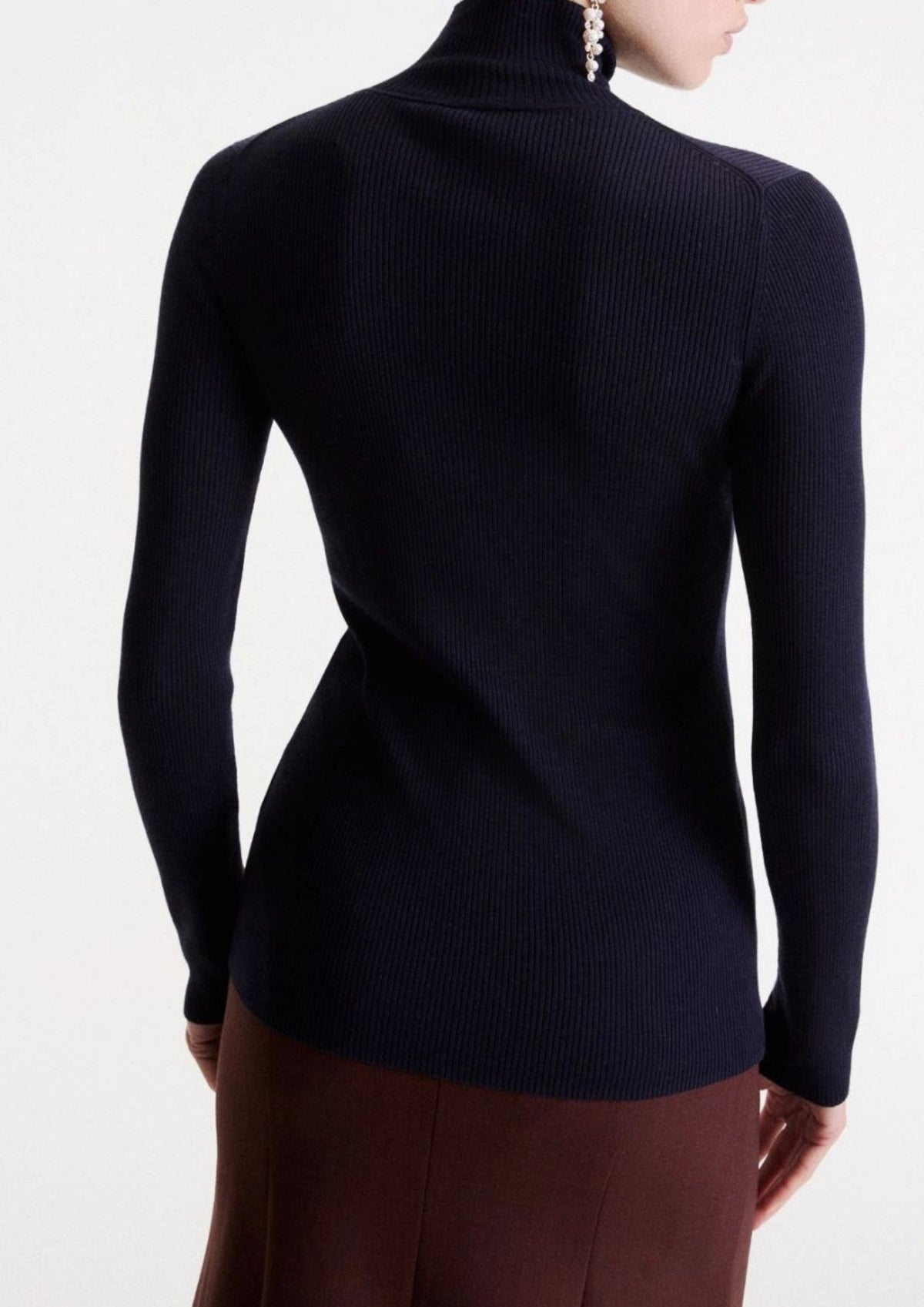 MARELLA Slim Fit Polo Neck Top - Navy