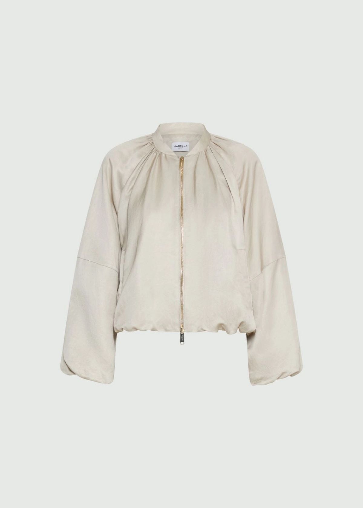 MARELLA Viscose Linen Gilda Bomber Jacket - Sand