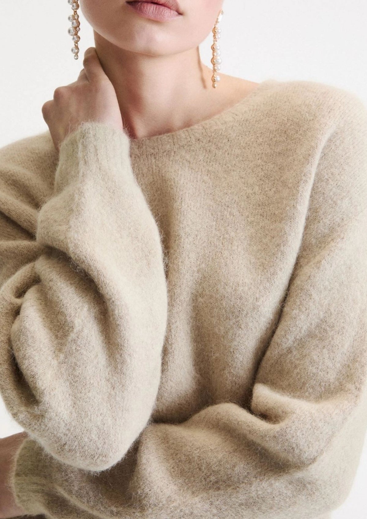 MARELLA Suri Alpaca Crew Sweater - Oregano