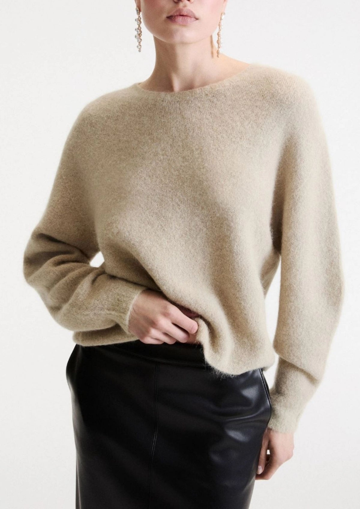MARELLA Suri Alpaca Crew Sweater - Oregano