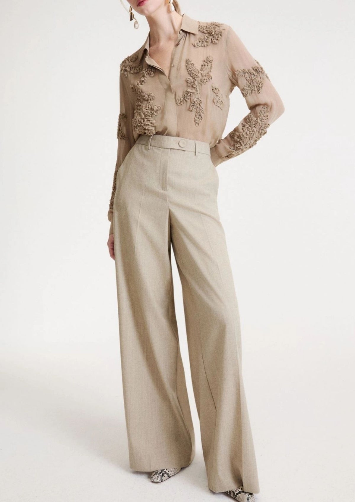 MARELLA Comfortable Wool Pant - Oregano