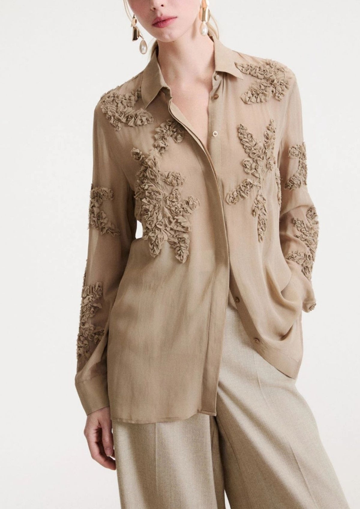 MARELLA Long Embroidered Top - Oregano