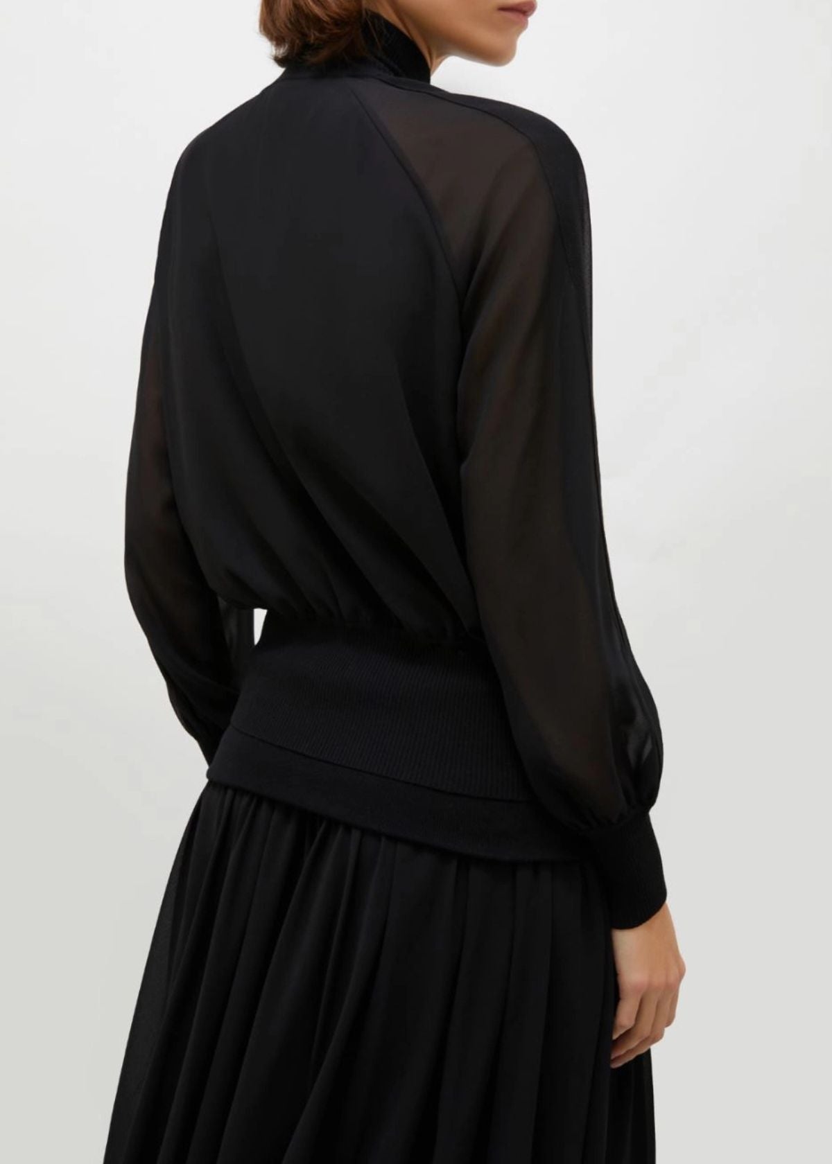 MARELLA Georgette Blouson Jacket - Black