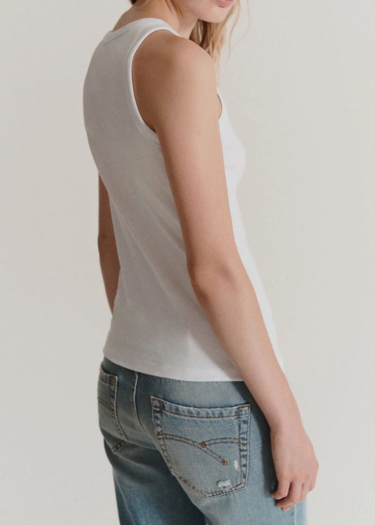 MARELLA Minorca Stretch Jersey Tank Top - Optic White