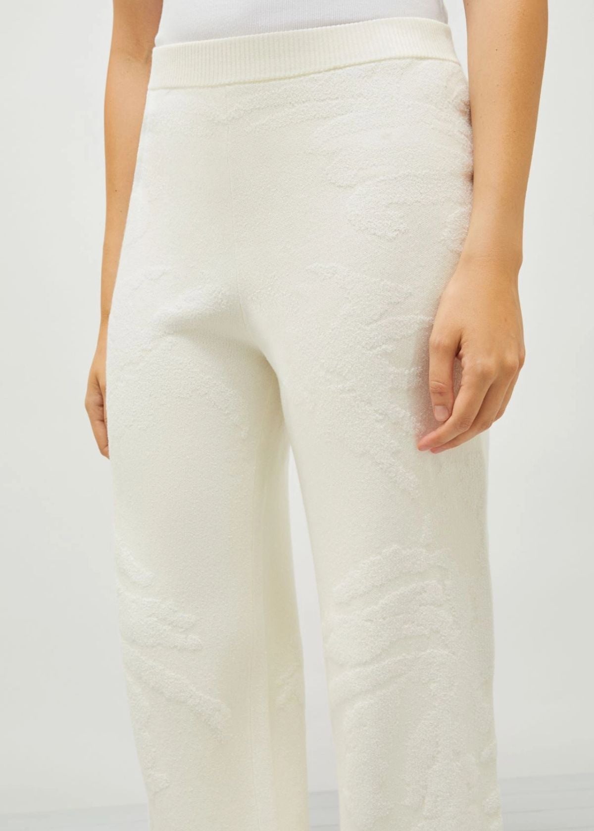 MARELLA Jacquard Knit Pant - White