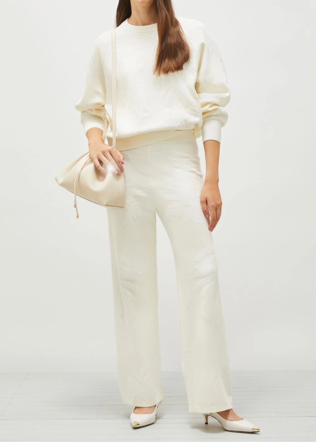 MARELLA Jacquard Knit Pant - White