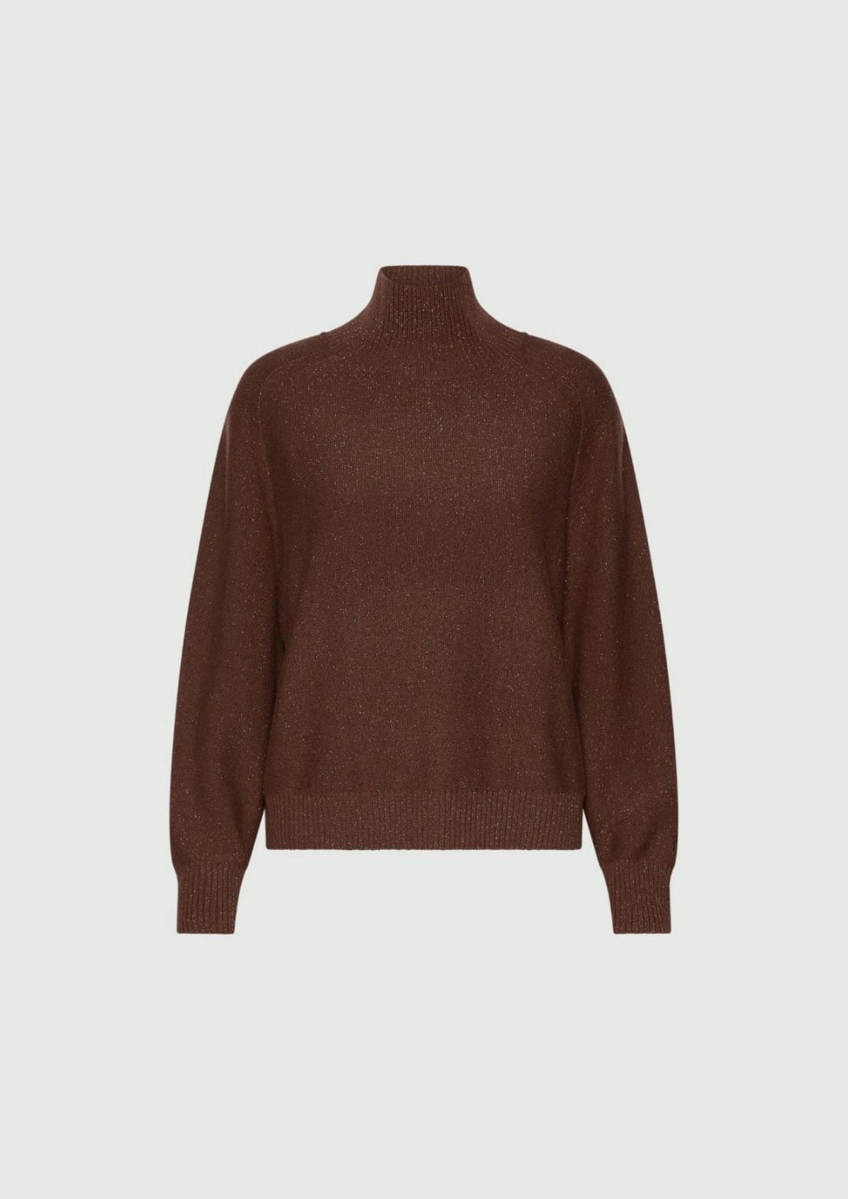 MARELLA Wool Cashmere  Lurex Blend Sweater - Caramel