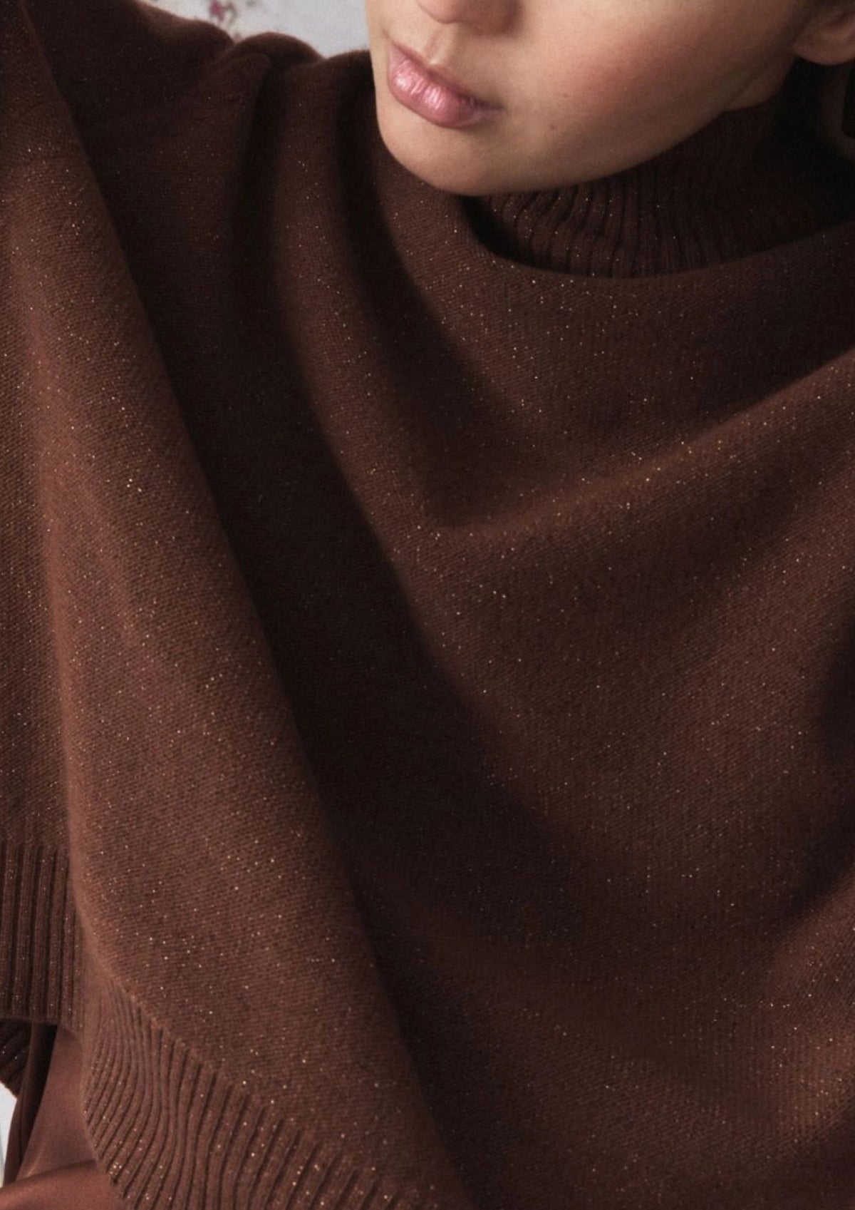 MARELLA Wool Cashmere  Lurex Blend Sweater - Caramel