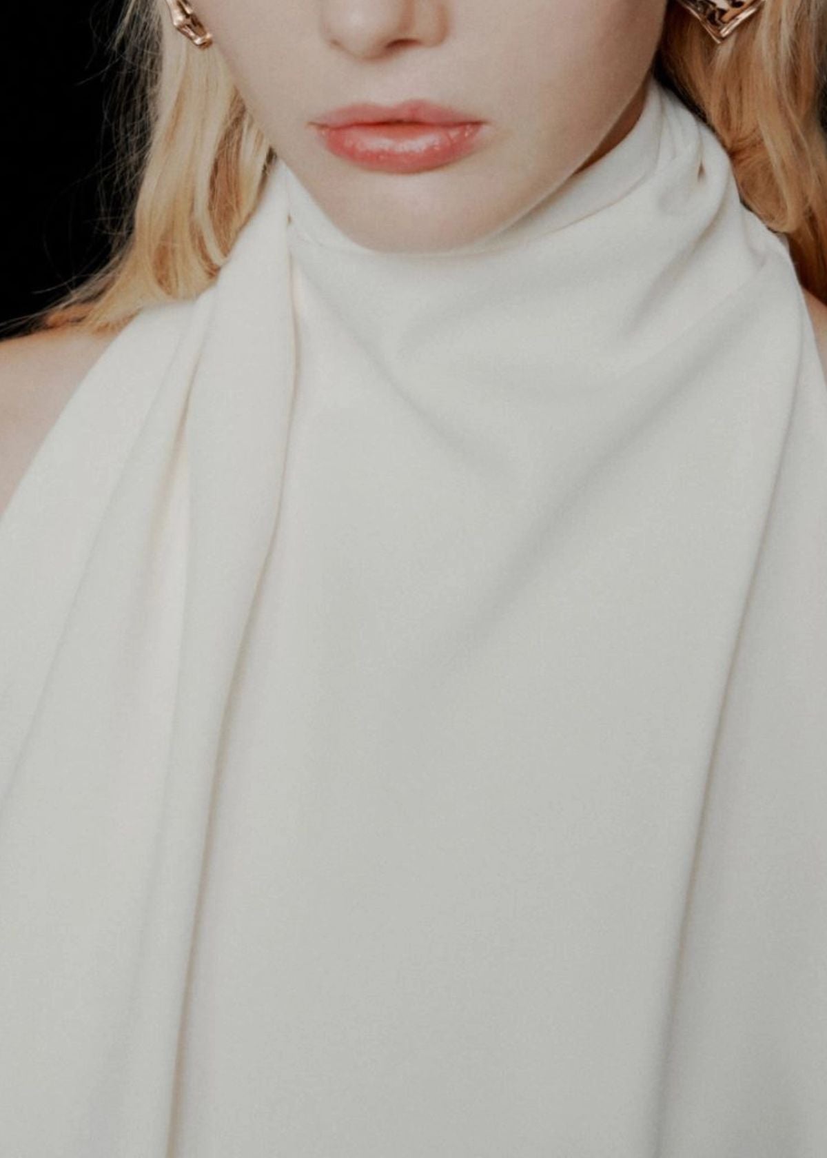 MARELLA Envers Satin Halterneck Top - Wool White