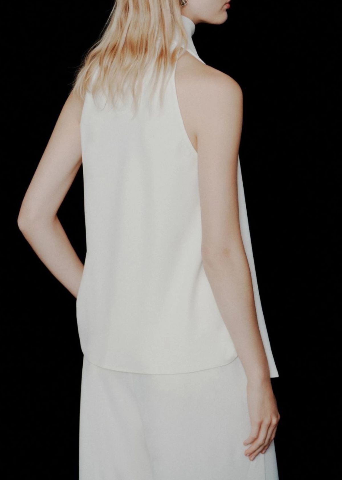 MARELLA Envers Satin Halterneck Top - Wool White