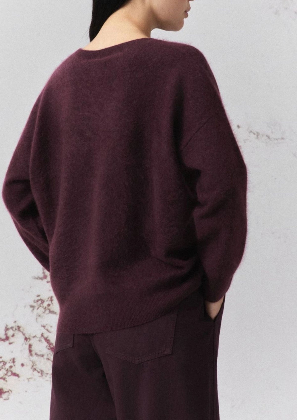 MARELLA Cashmere Blend Crew Sweater - Blackberry
