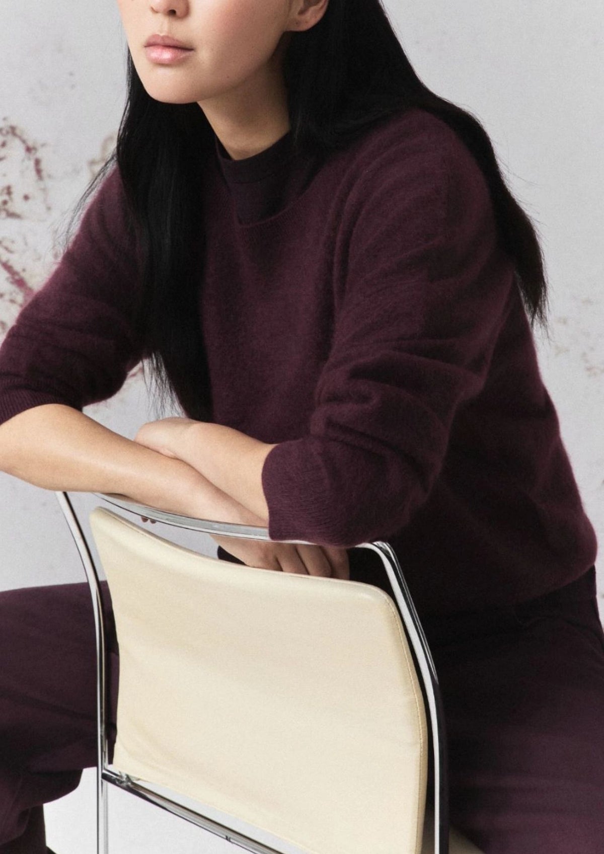 MARELLA Cashmere Blend Crew Sweater - Blackberry