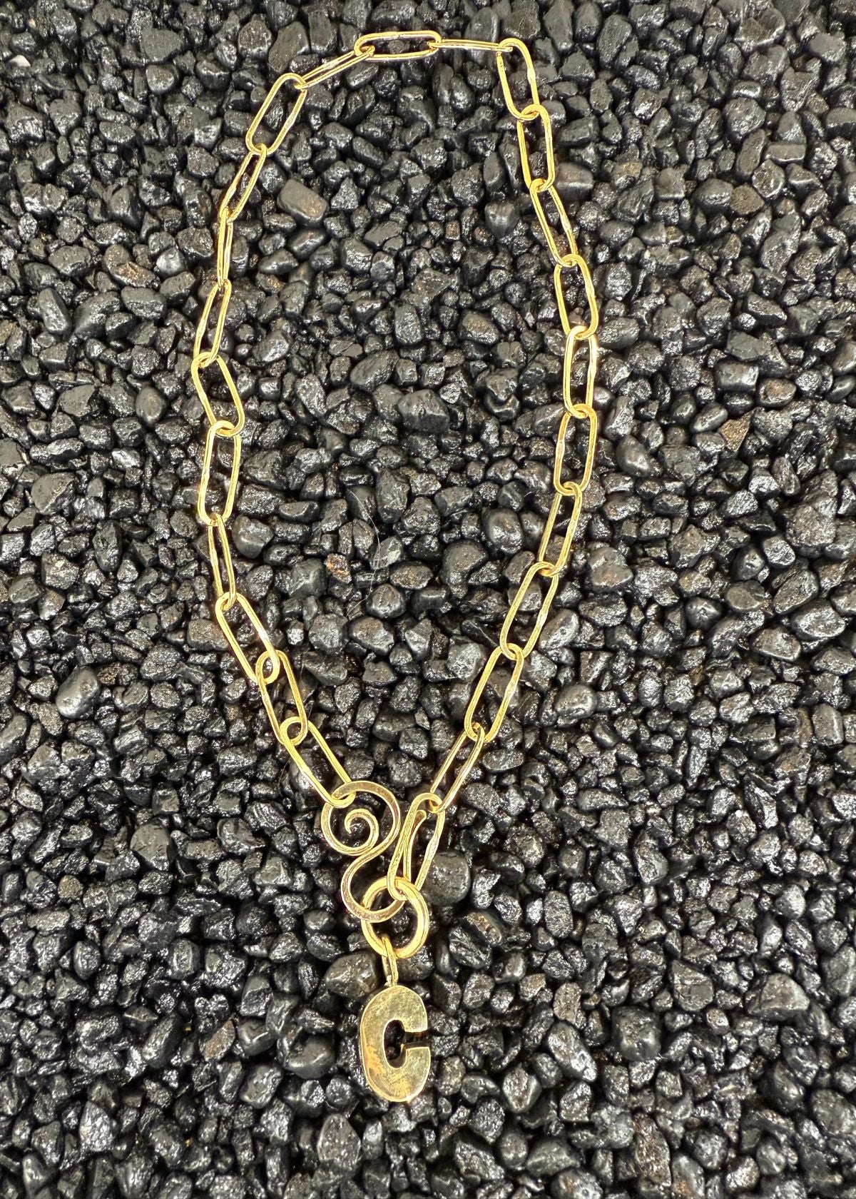 MARGARET ELLIS JEWELRY Initial Necklace - Bronze