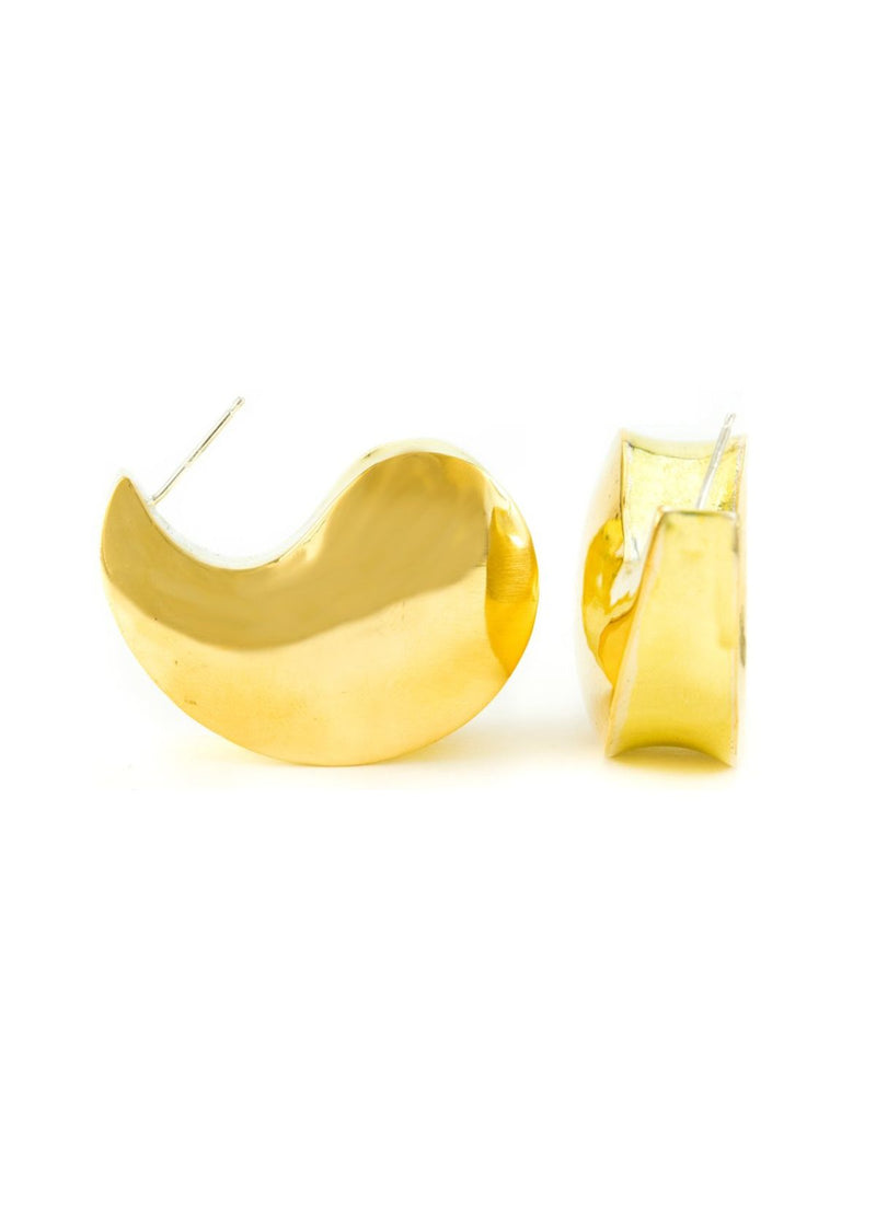MARGARET ELLIS Apostrophe Hoop Earring - Bright Bronze