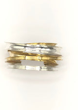 MARGARET ELLIS Parentheses Cuff Bracelet - Silver & Bronze