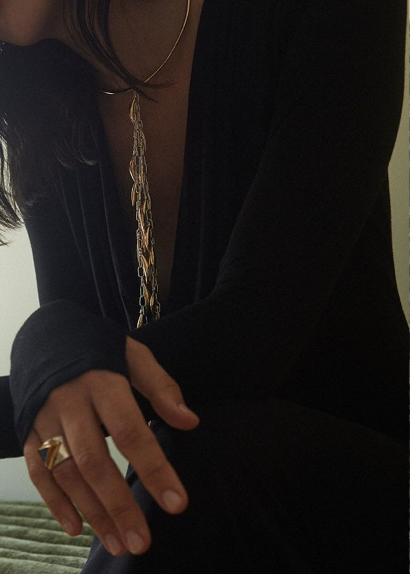 MARGARET ELLIS Nicks Collar Necklace - Bronze Silver