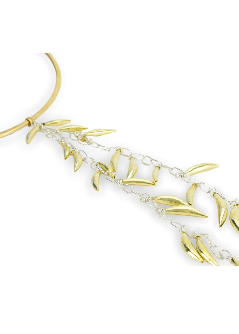 MARGARET ELLIS Nicks Collar Necklace - Bronze Silver