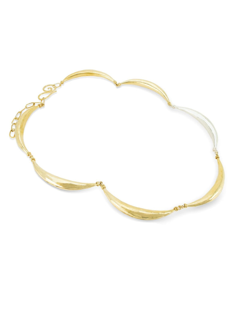 MARGARET ELLIS Scalloped Pod Bronze Necklace