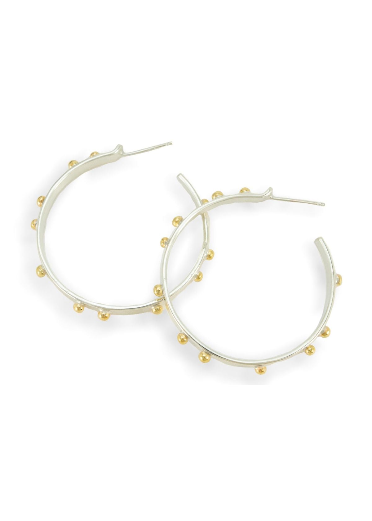 MARGARET ELLIS Lil Ball Hoop Earring - Silver Bronze