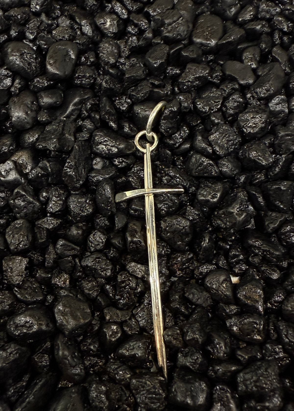 MARGARET ELLIS Stick Cross Charm - Sterling Silver