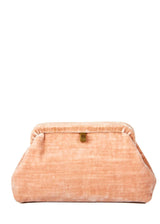 MARIAN PAQUETTE Liette Velvet Clutch Handbag - Pale Pink