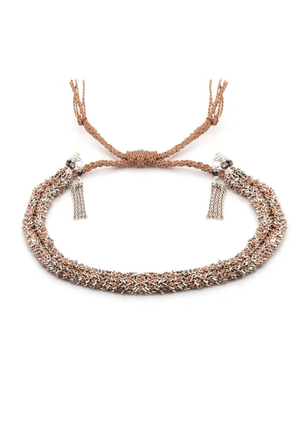 MARIE LAURE CHAMOREL N° 183 Braided Bracelet - Silver Beige