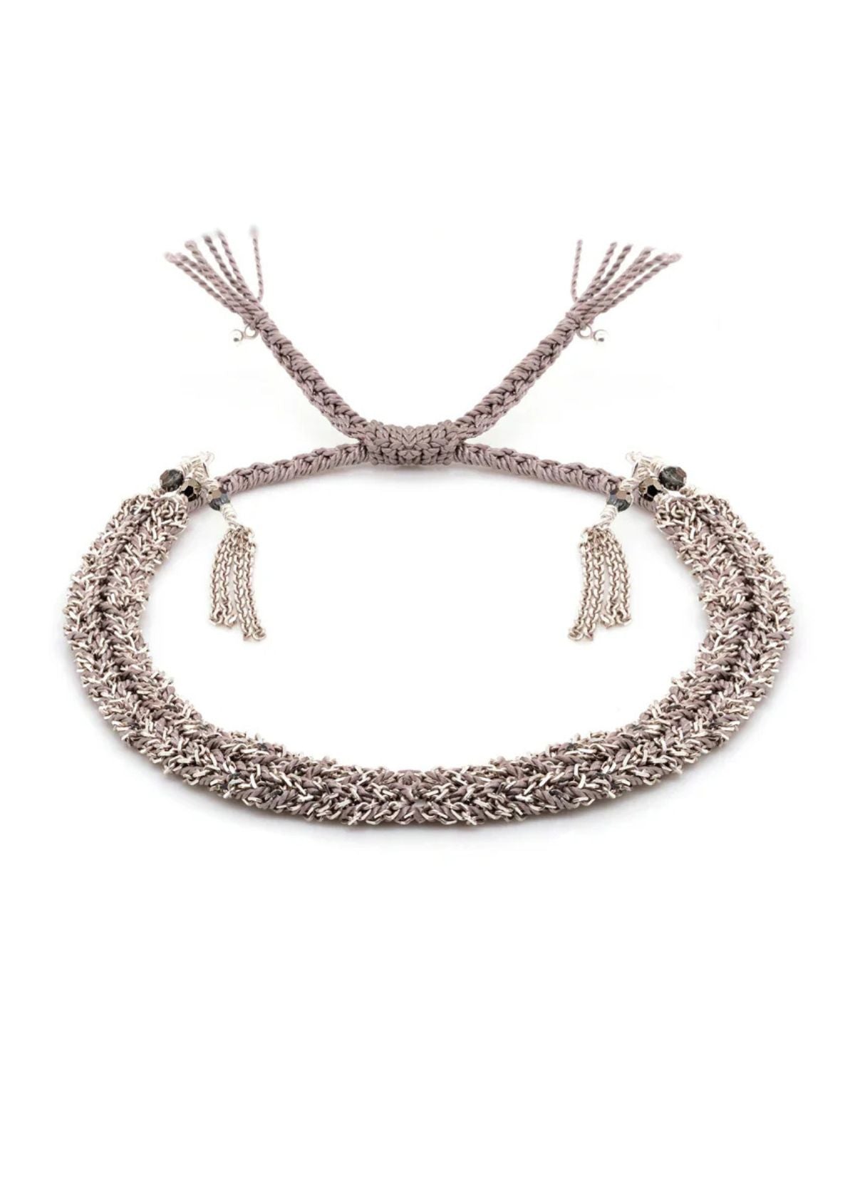 MARIE LAURE CHAMOREL N° 183 Braided Bracelet - Silver Grey