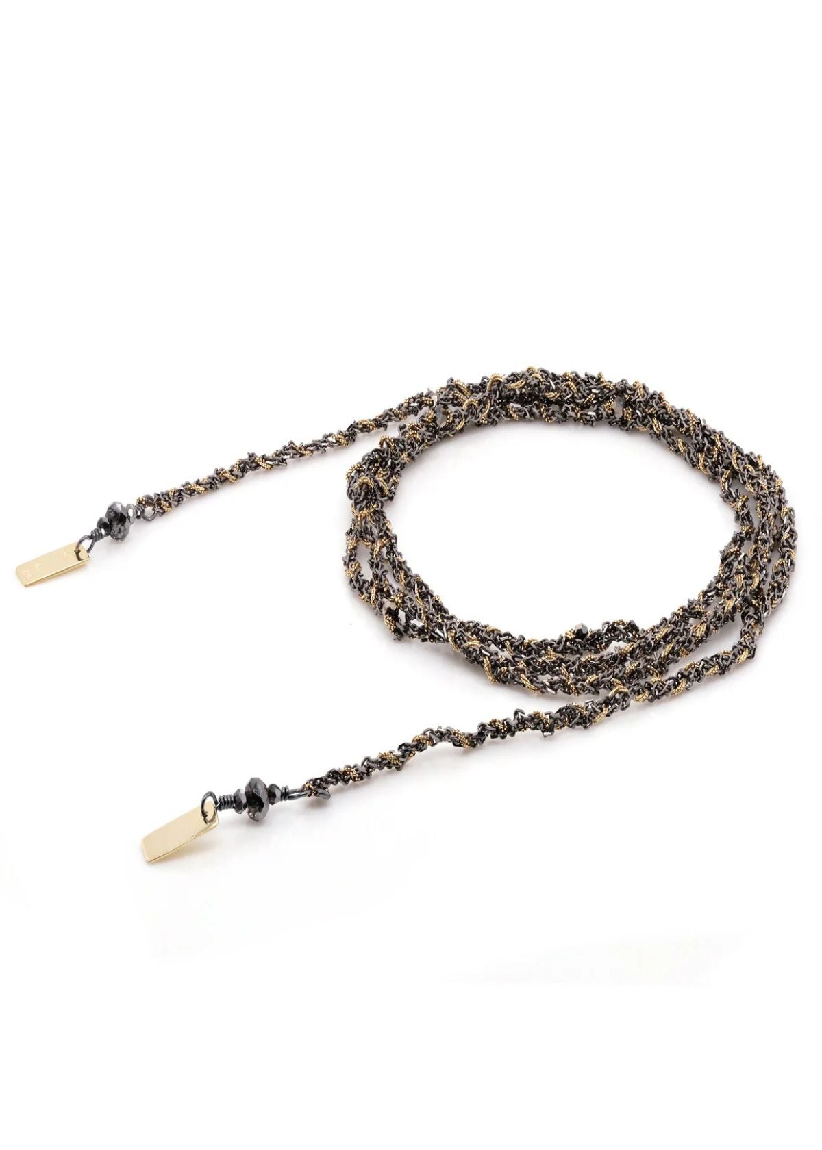 MARIE LAURE CHAMOREL N° 182 Necklace - Ruthenium Lurex Gold