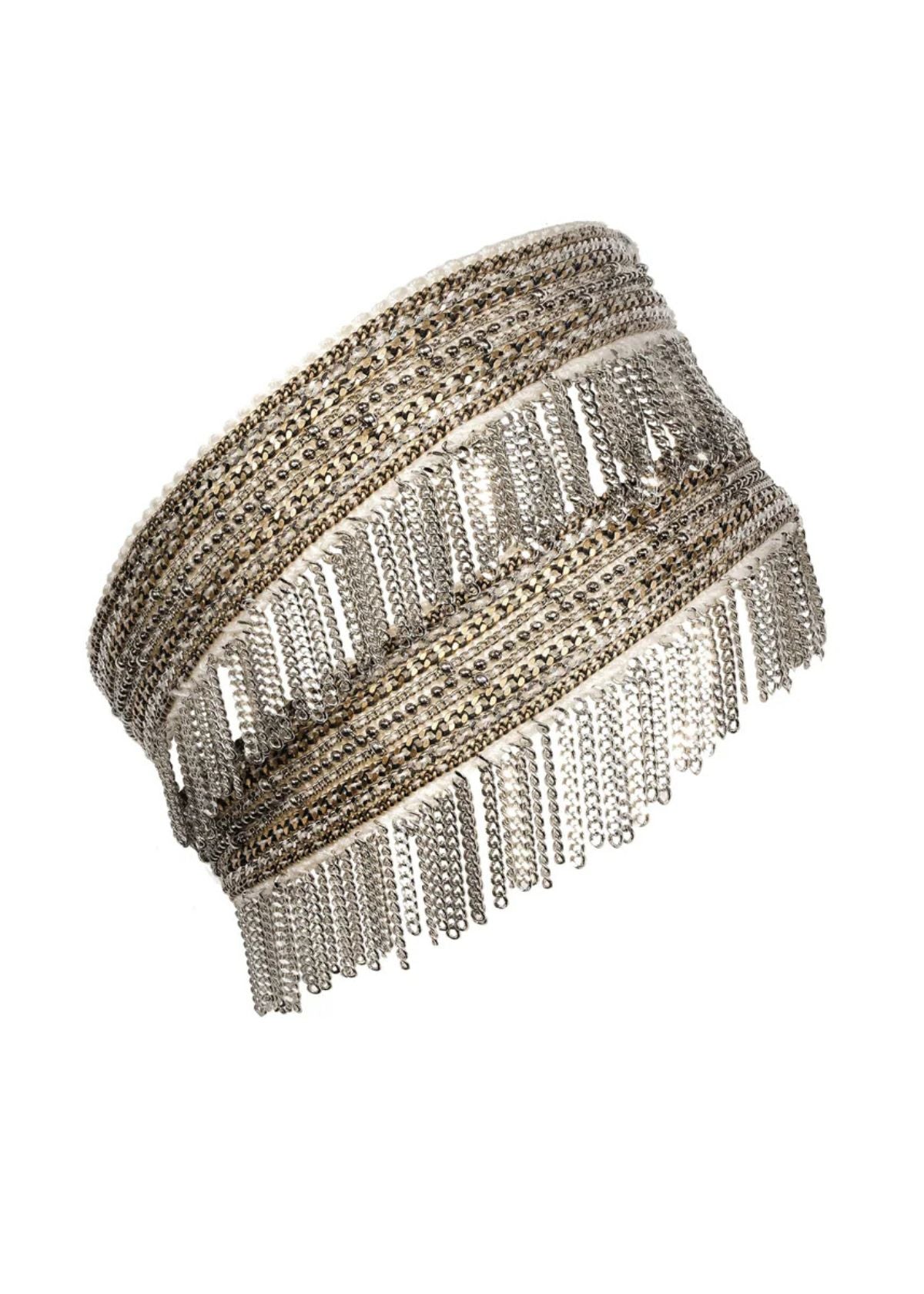 MARIE LAURE CHAMOREL Double Wrap Bracelet - Off White/White Bronze