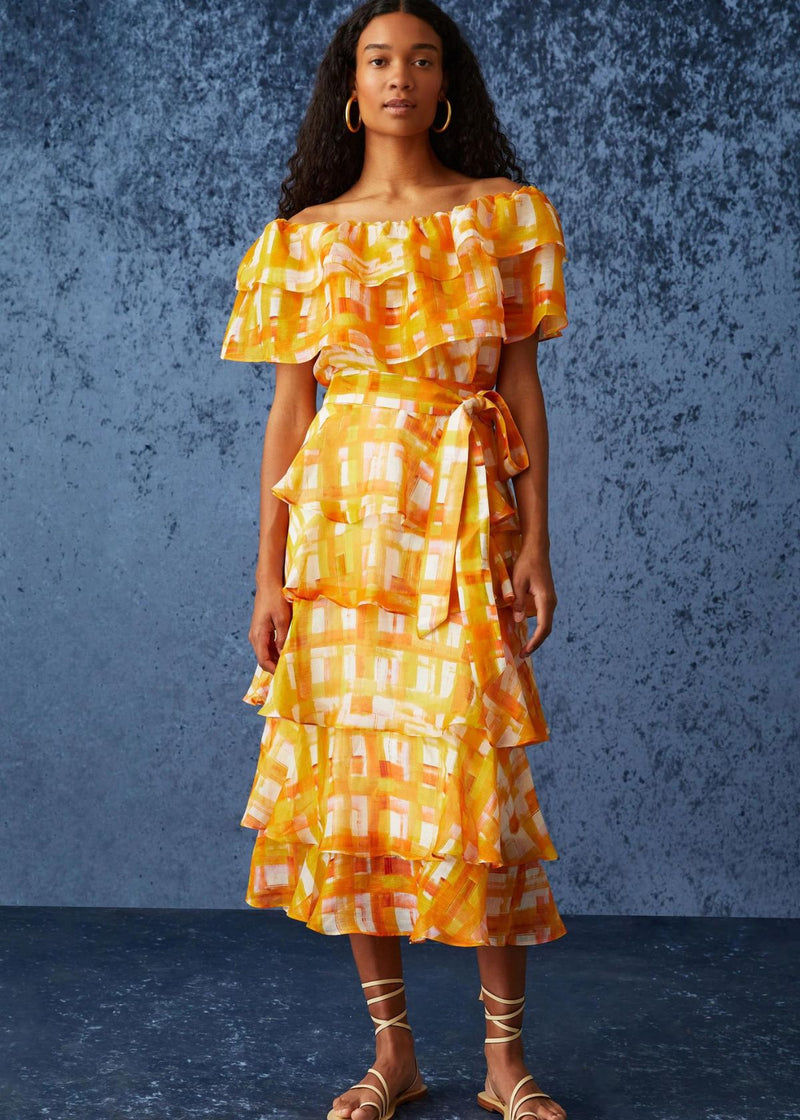 MARIE OLIVER Adler Skirt - Golden Madras