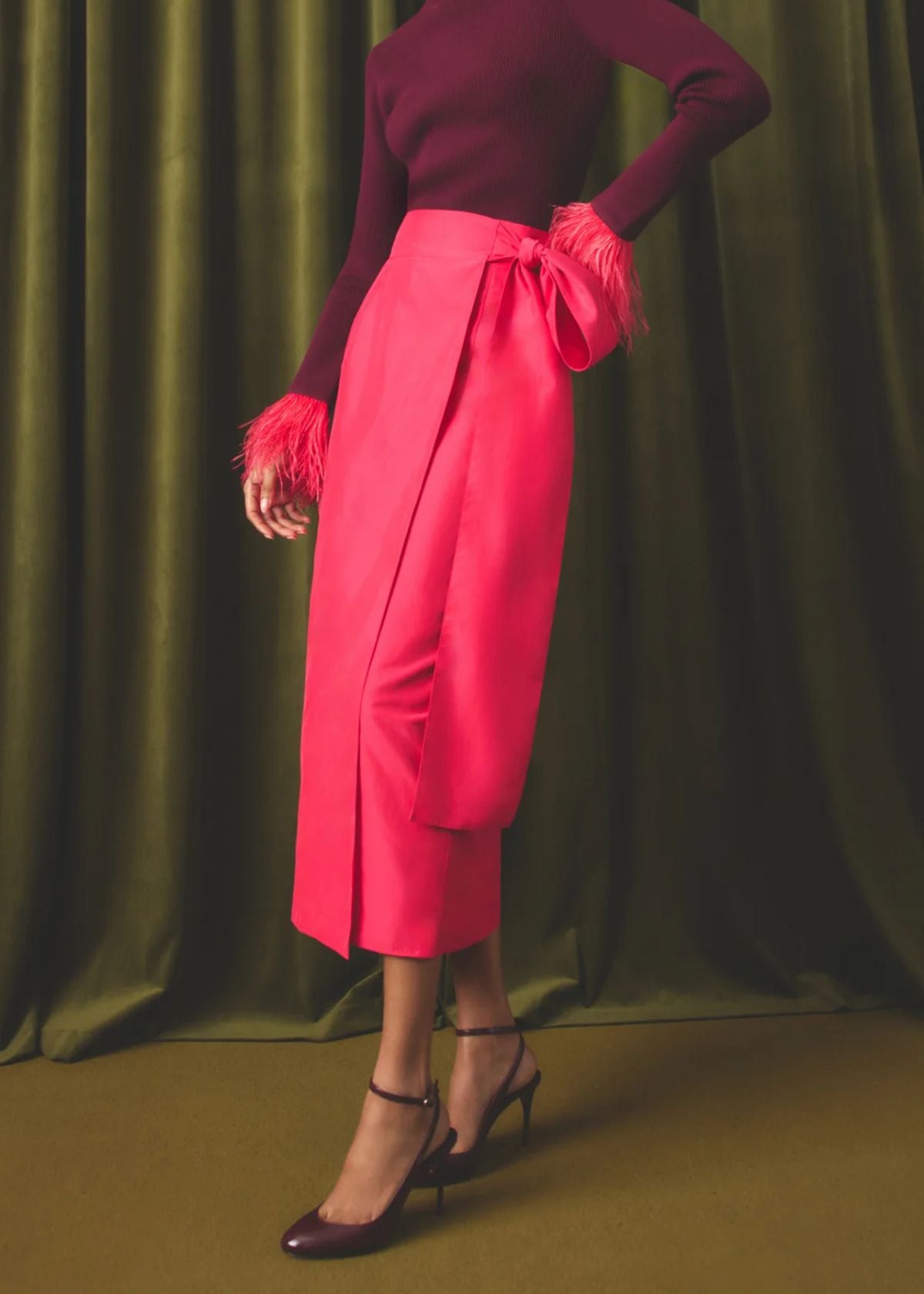 MARIE OLIVER Georgina Skirt - Cerise