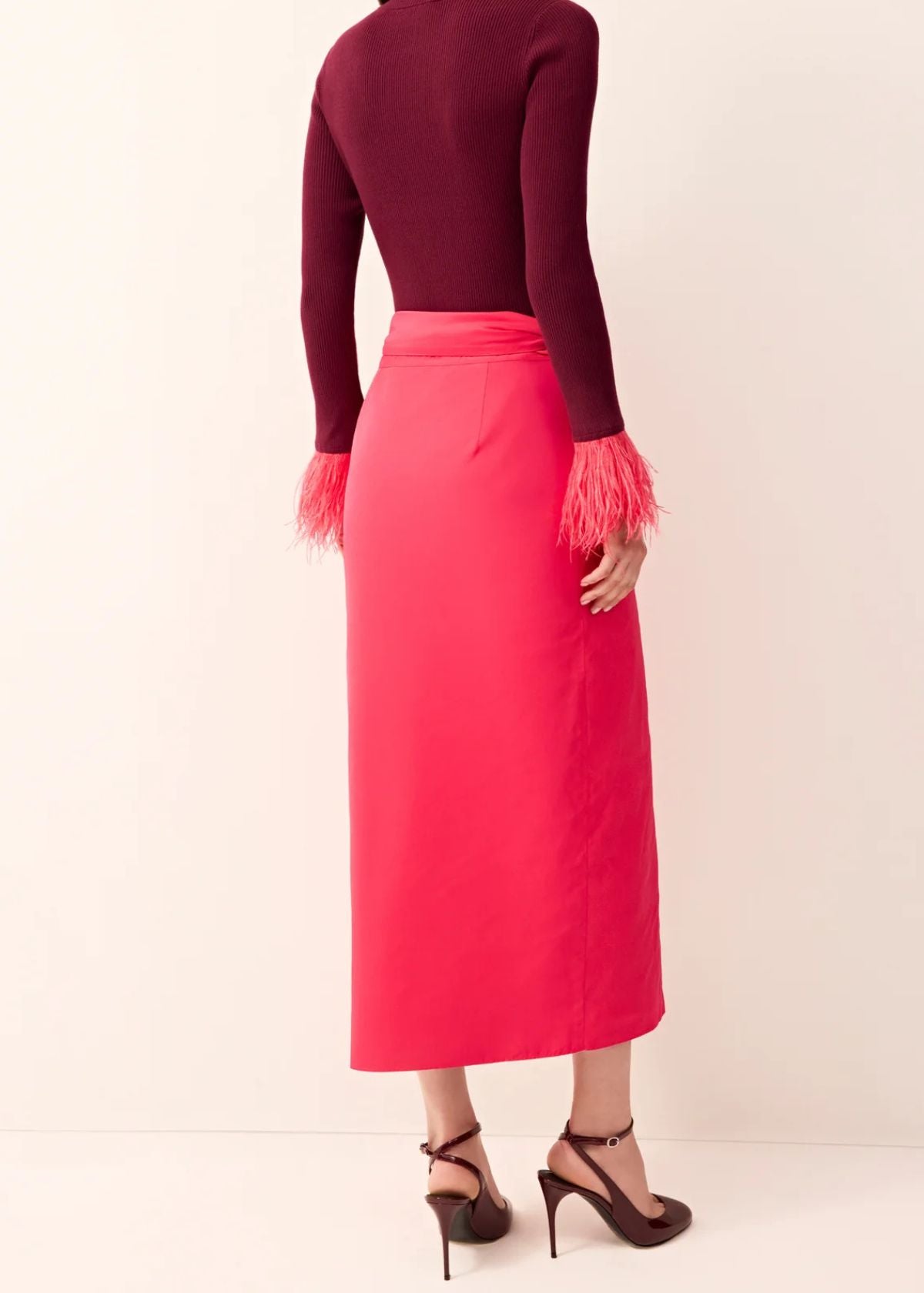 MARIE OLIVER Georgina Skirt - Cerise