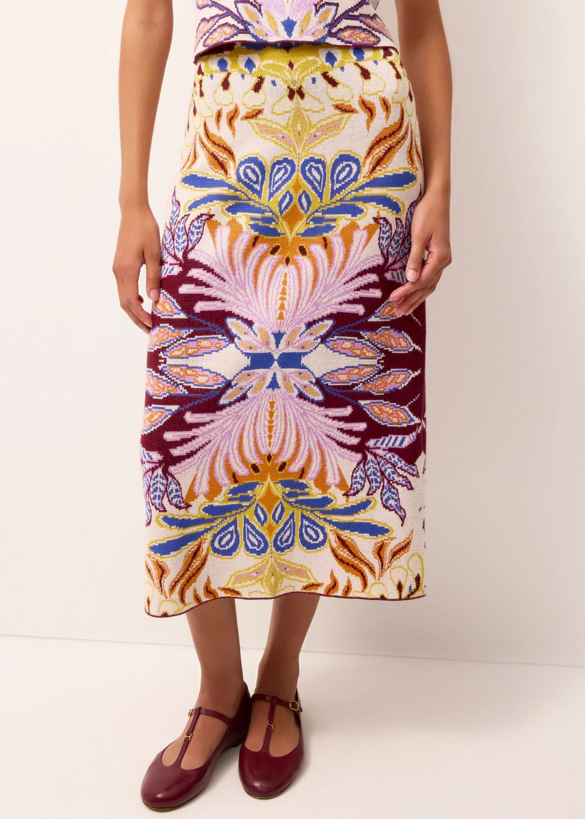 MARIE OLIVER Janis Knit Midi Skirt - Hydrofleur