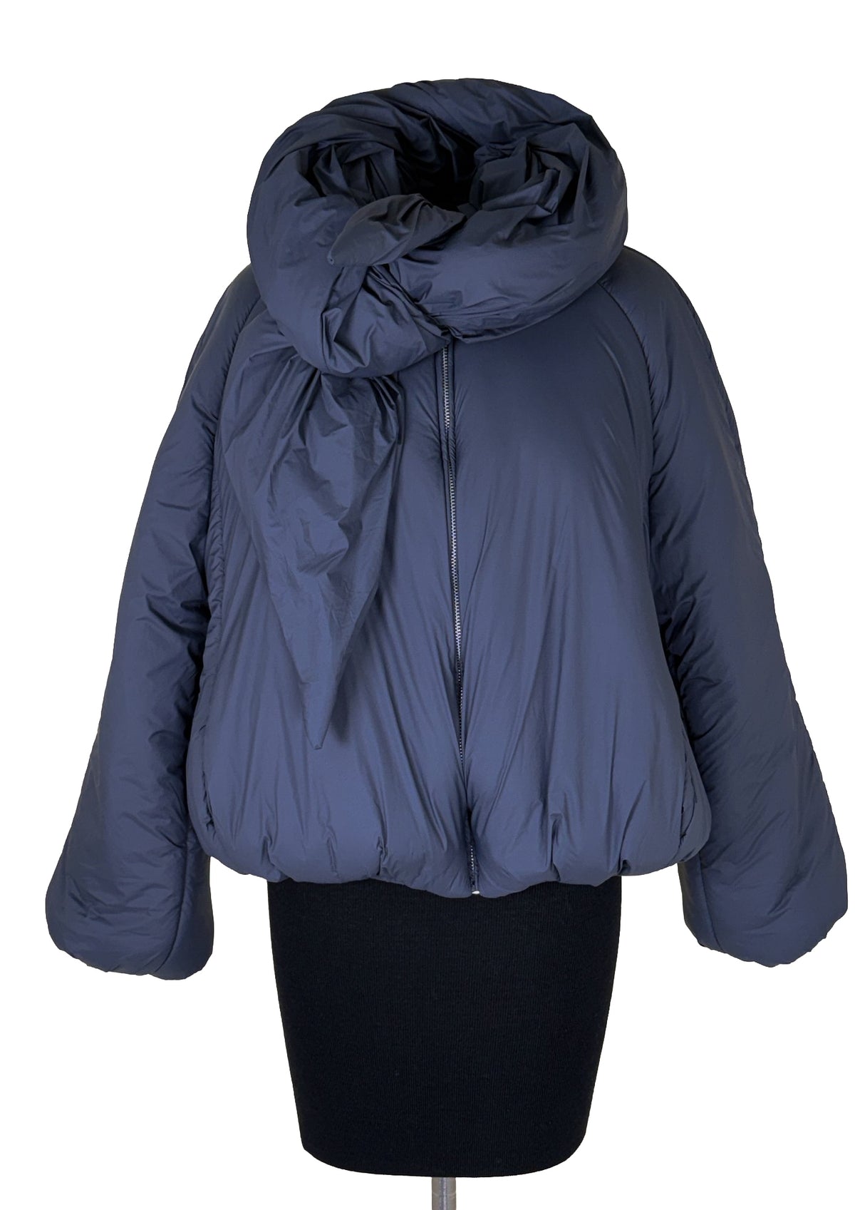 MEIMEIJ Padded Scarf Jacket - Stainless Steel