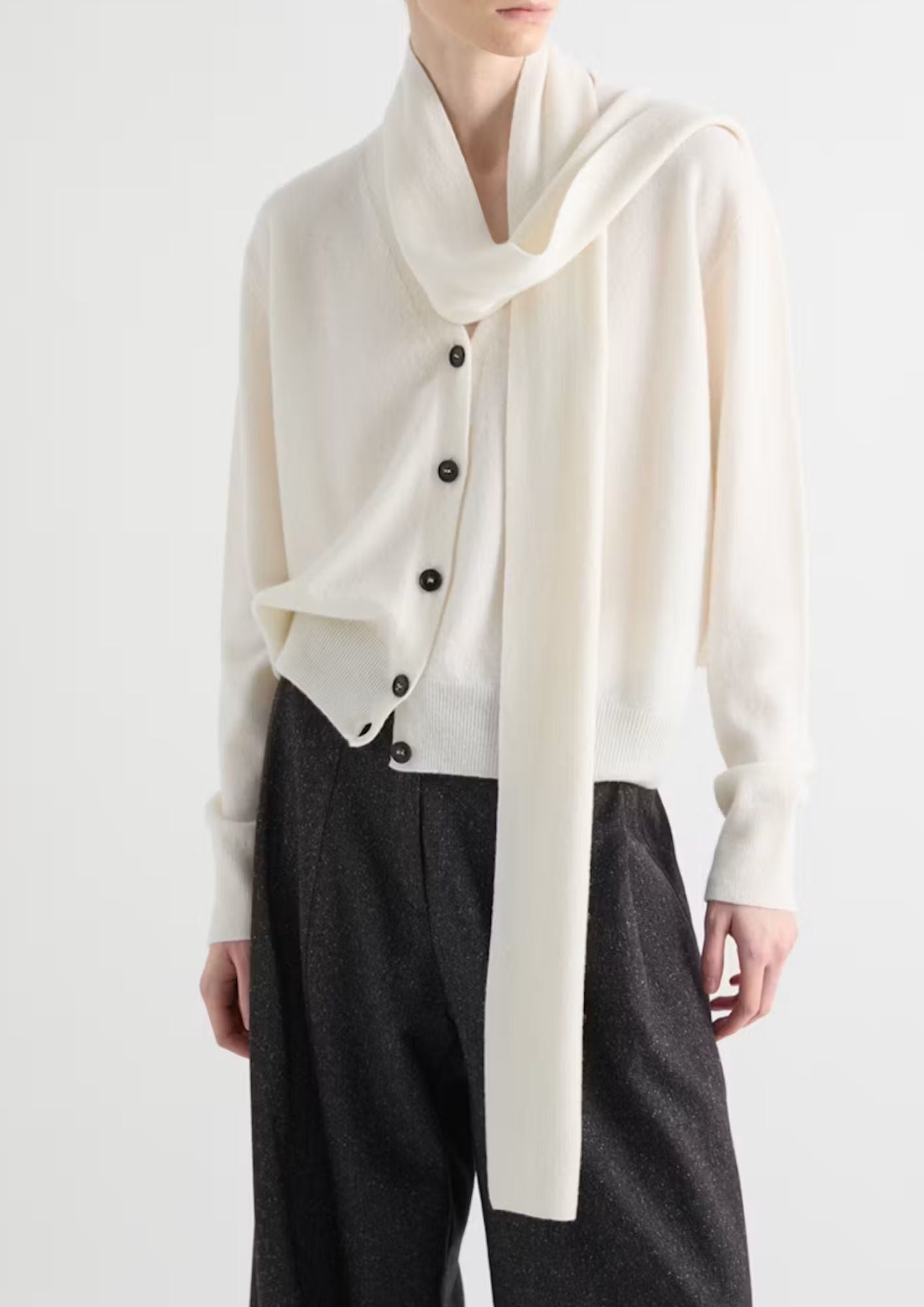 MEIMEIJ Cardigan Sweater and Scarf - Sugar Swizzle