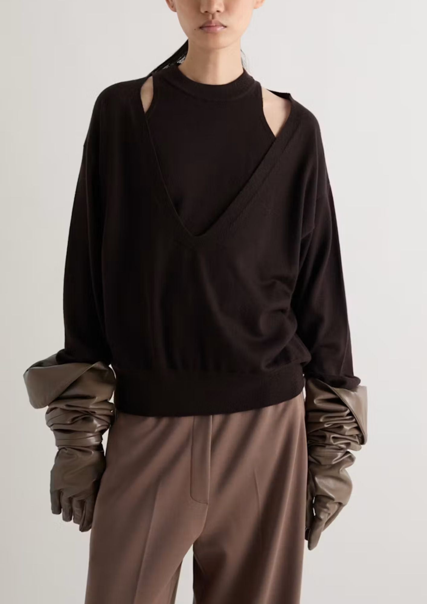 MEIMEIJ Two Piece Sweater Set - Hot Coffee